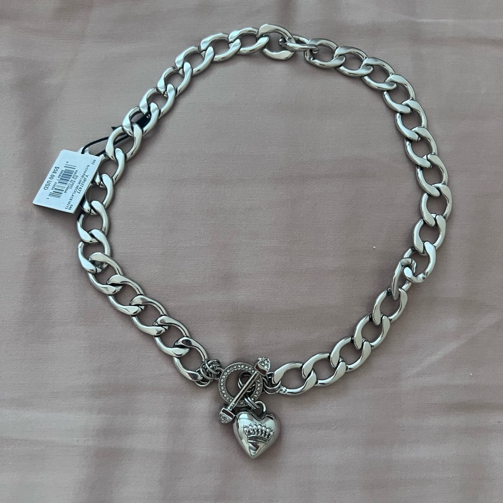 Silver juicy couture necklace